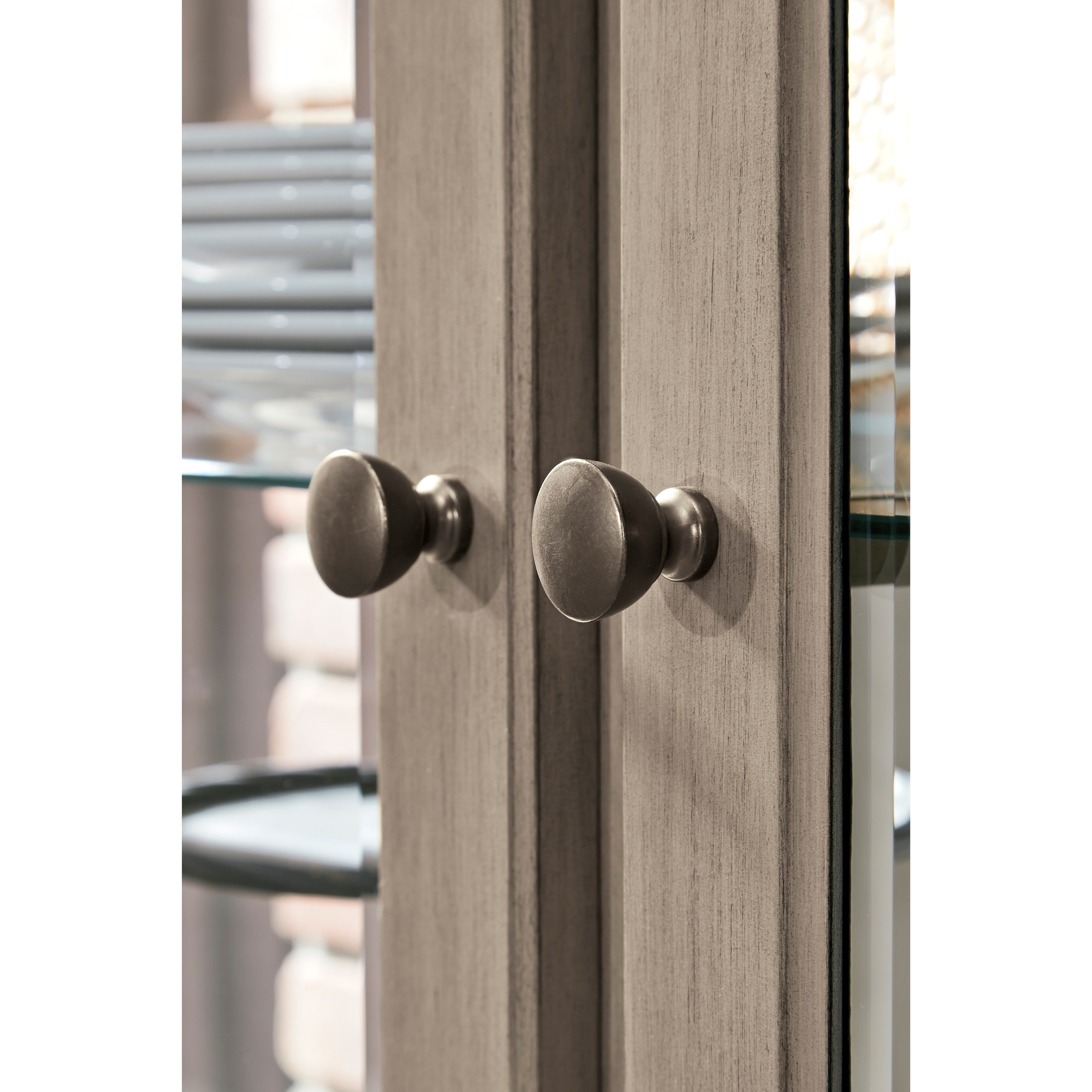 Signature Design By Ashley Lettner D733 86 Gray Finish Curio