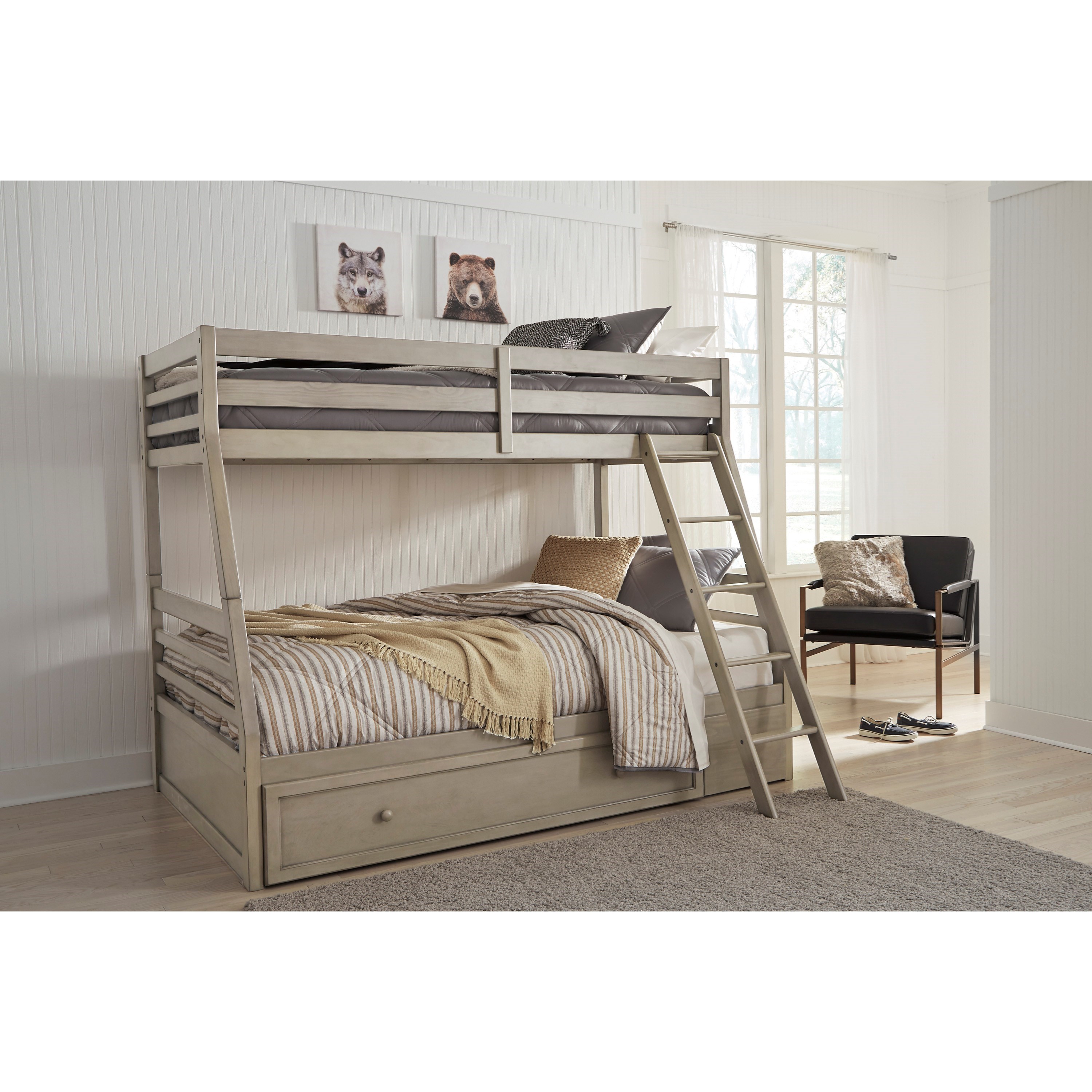 double bunk bed with drawers