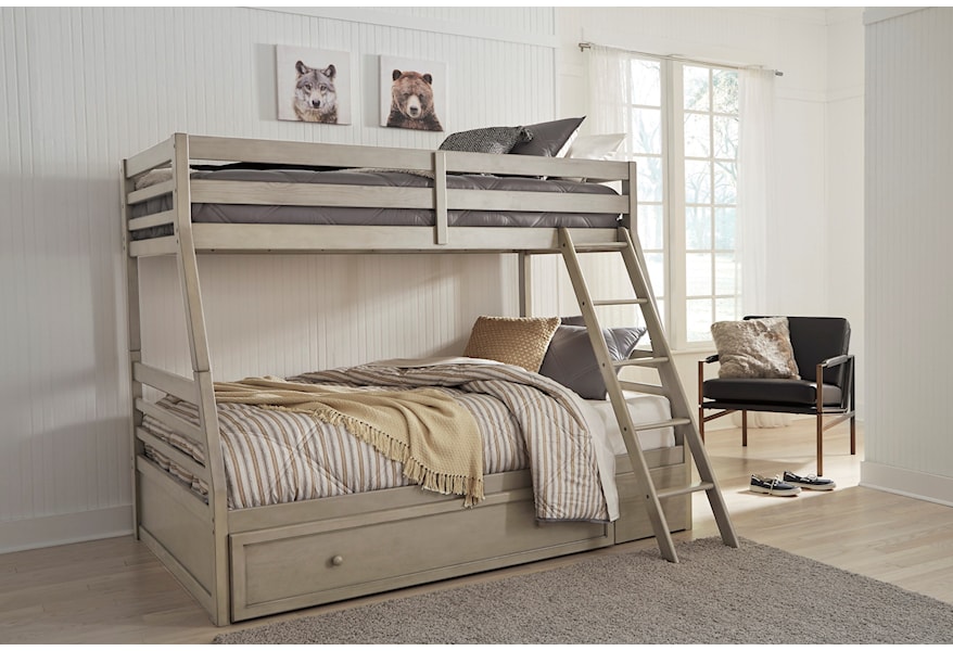 Signature Design By Ashley Lettner Twin Full Bunk Bed W Under Bed