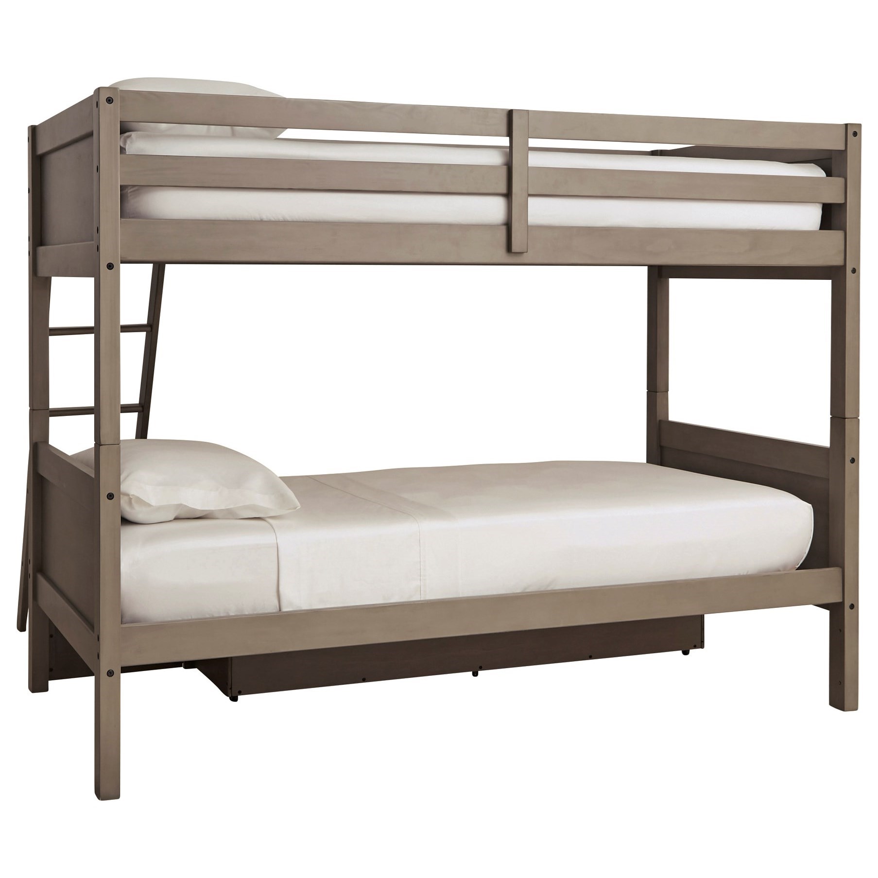 Signature Design By Ashley Lettner Twin Twin Bunk Bed W Ladder Under Bed Storage Royal Furniture Bunk Beds