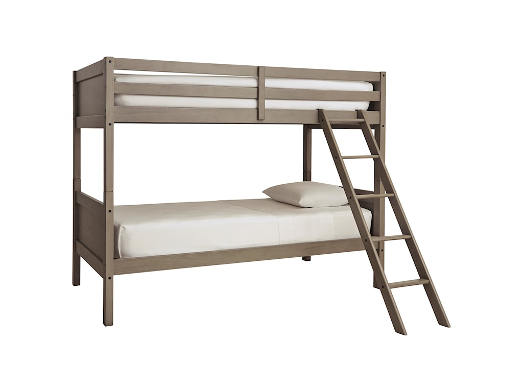 Signature Design By Ashley Lettner Twin Twin Bunk Bed W Ladder