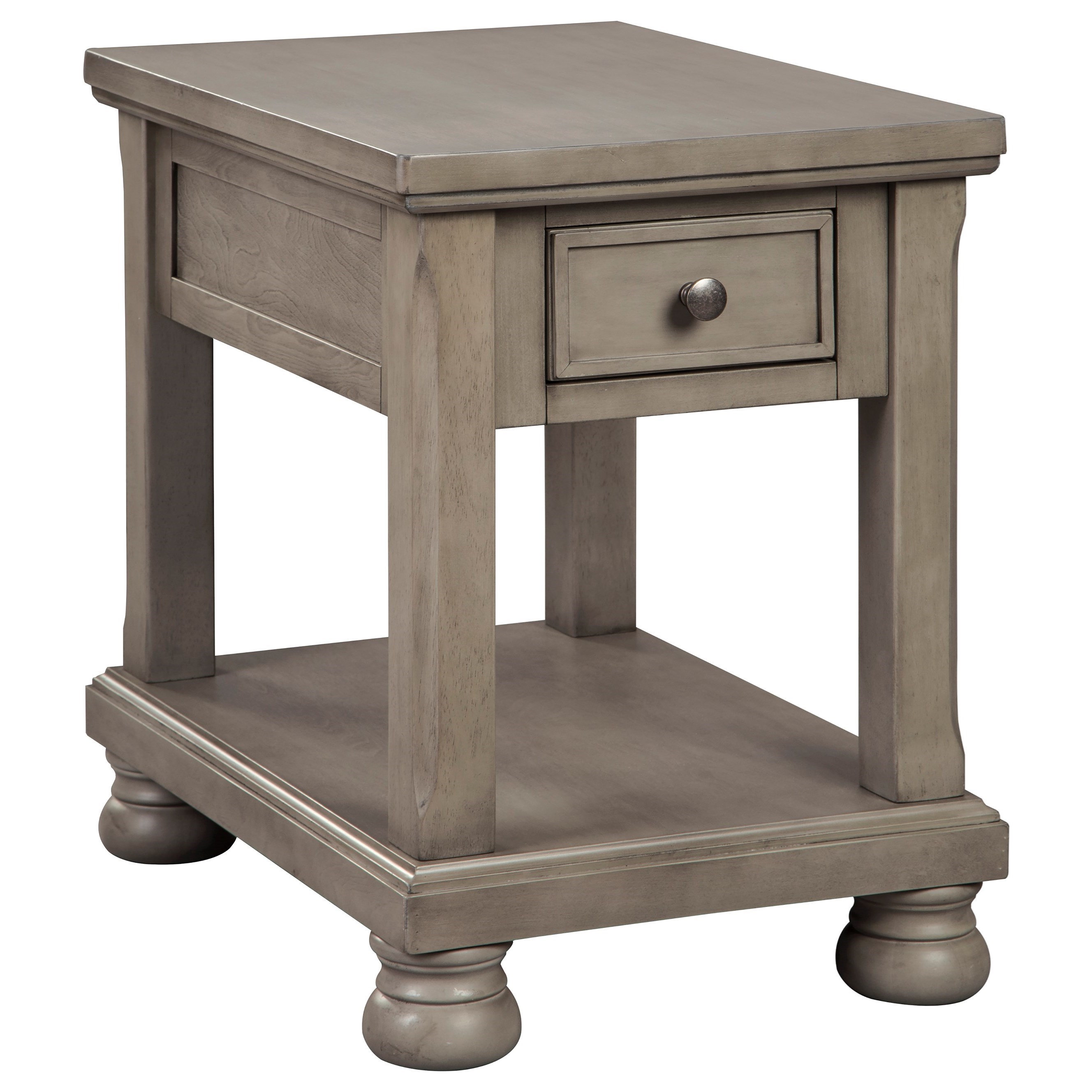 Signature Design By Ashley Lettner Casual Gray Rectangular End