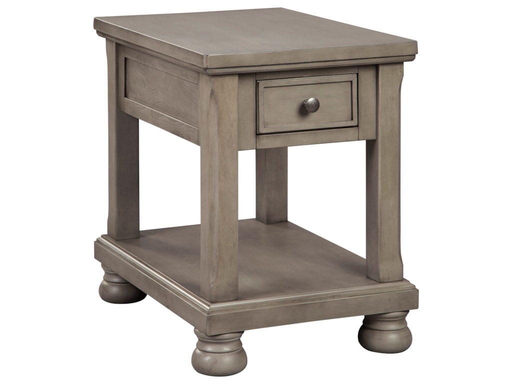 Signature Design By Ashley Lettner Casual Gray Rectangular End