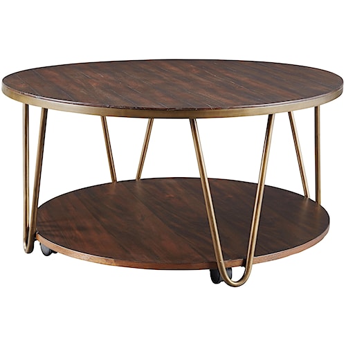 Signature Design By Ashley Lettori Contemporary Round Tail Table Signature Design By Ashley Lettori Contemporary Round Tail Table With Casters
