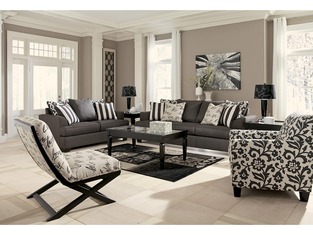Signature Design By Ashley Levon Charcoal Armless Showood Accent
