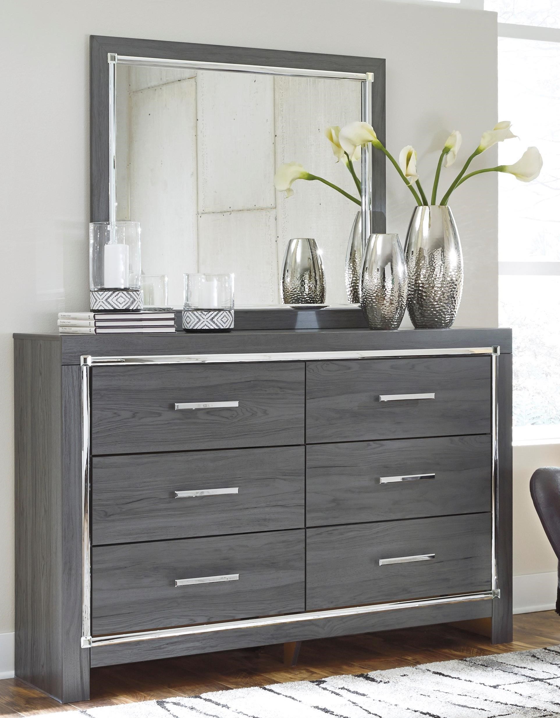 Ashley Furniture Signature Design Lodana Glam 6 Drawer Dresser And