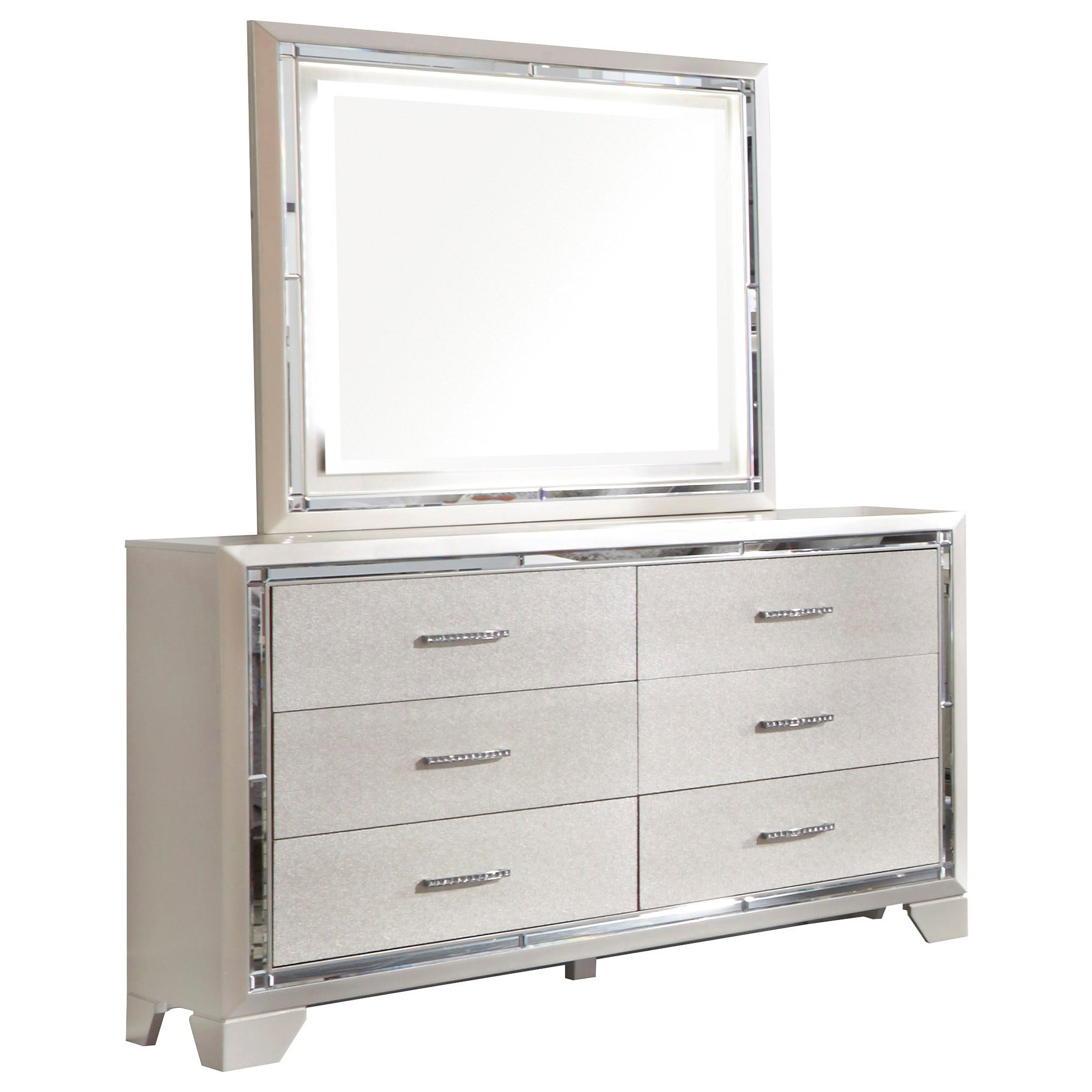 Signature Design By Ashley Lonnix Glam Six Drawer Dresser And