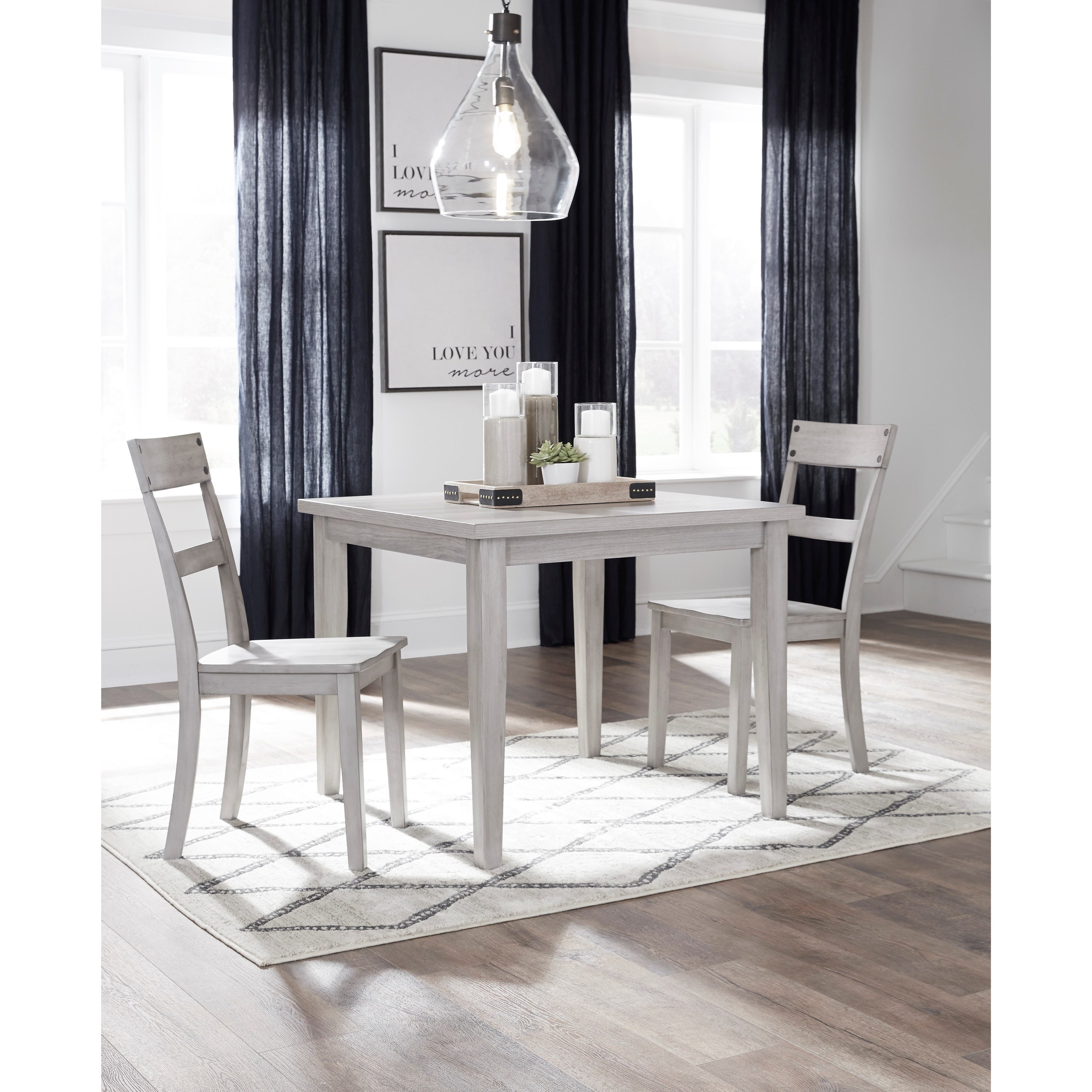 Signature Design Loratti Square Dining Room Table With Melamine Top Fisher Home Furnishings Kitchen Tables