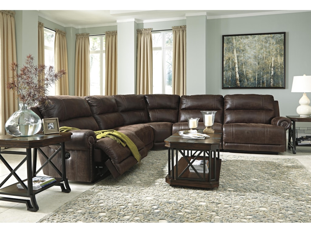 Signature Design by Ashley Luttrell5-Piece Reclining Sectional