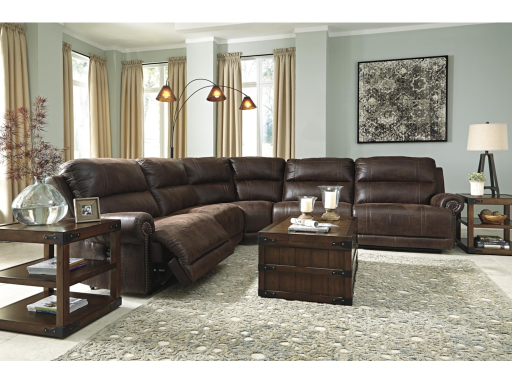 Signature Design by Ashley Luttrell5-Piece Reclining Sectional