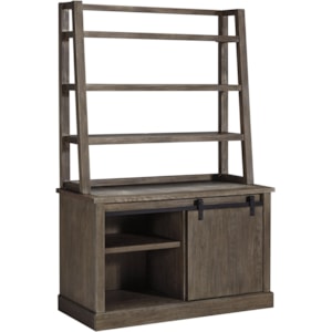 Ashley Signature Design Luxenford Relaxed Vintage Credenza With 3 Tier Open Bookcase Hutch Dunk Bright Furniture Combination Bookcases