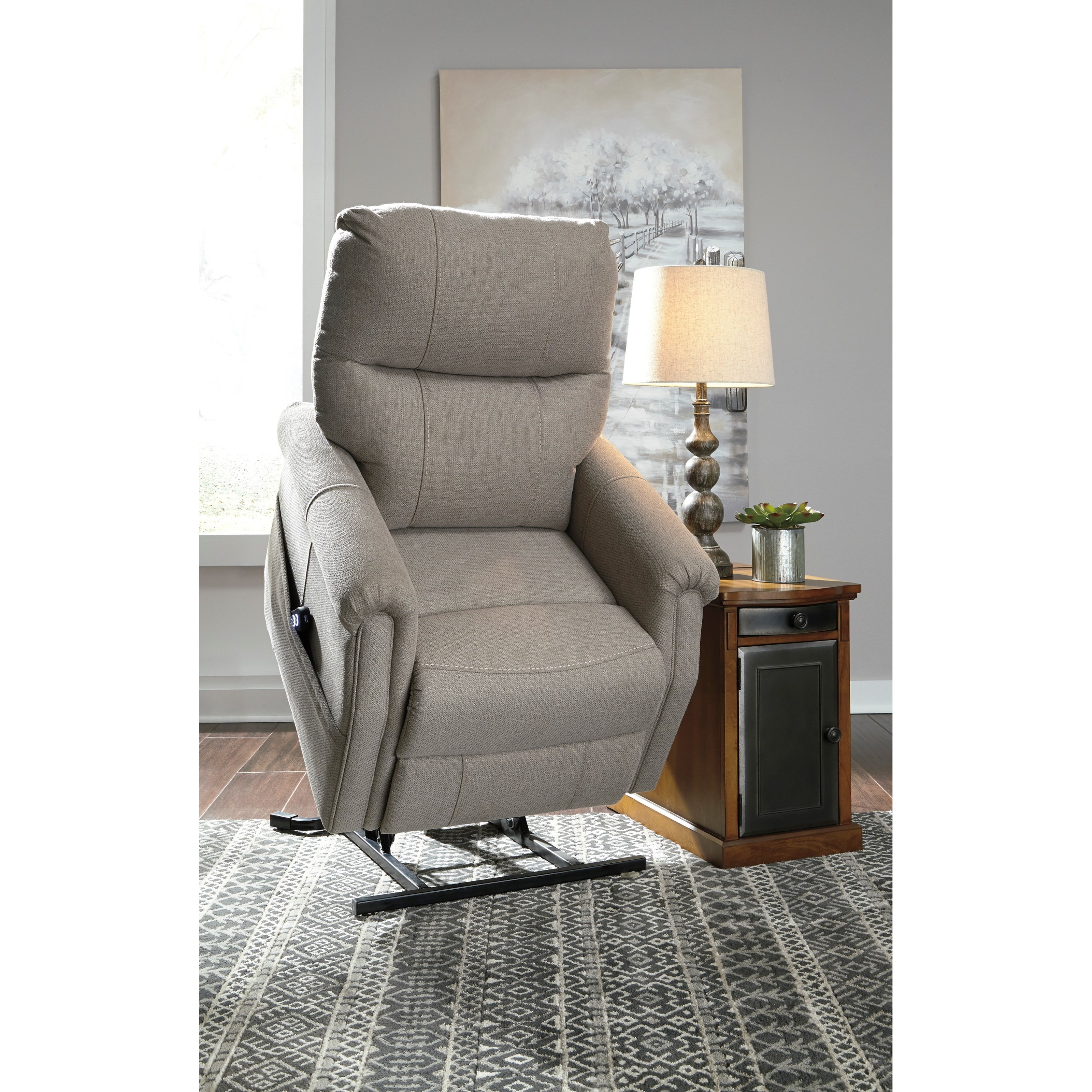 Ashley Signature Design Markridge 1348390 Transitional Power Lift Recliner With Usb Port Dunk Bright Furniture Lift Chairs