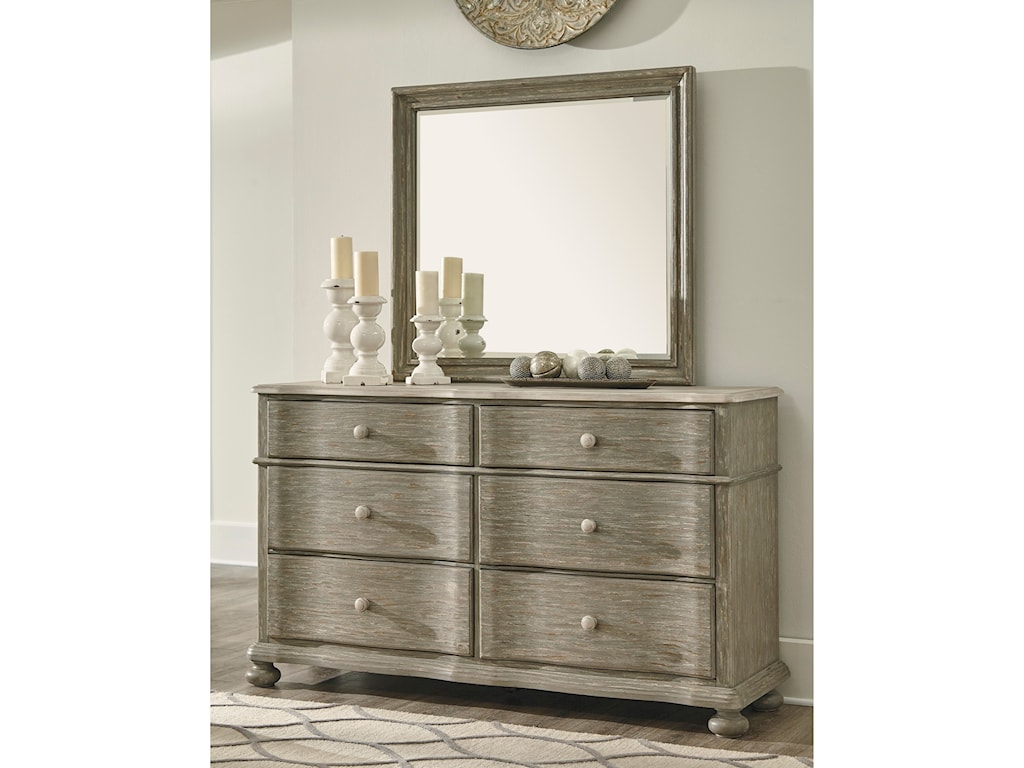 Signature Design By Ashley Marleny Cottage Style Dresser In Rustic