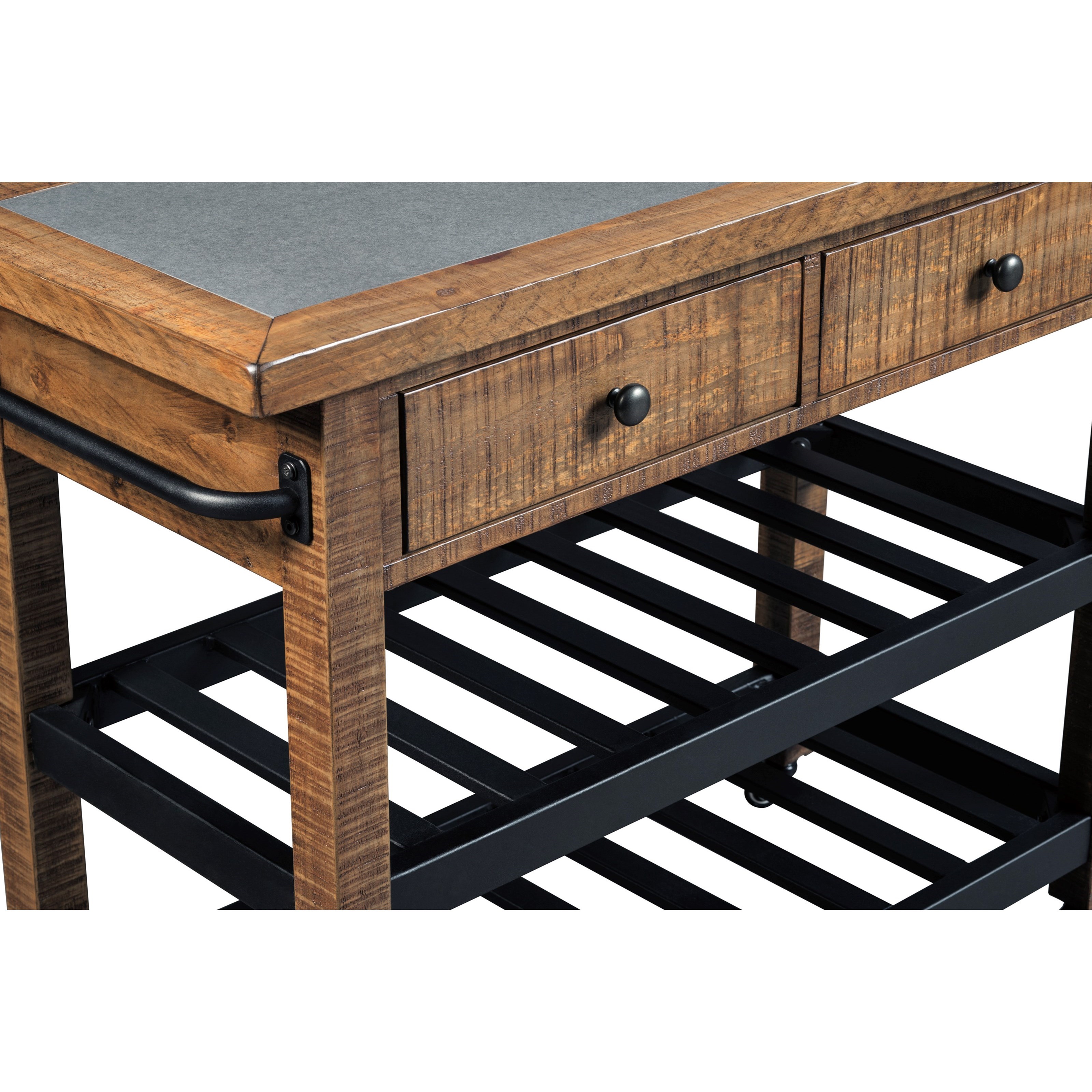 Signature Design By Ashley Marlijo D300 466 Pine Kitchen Cart With