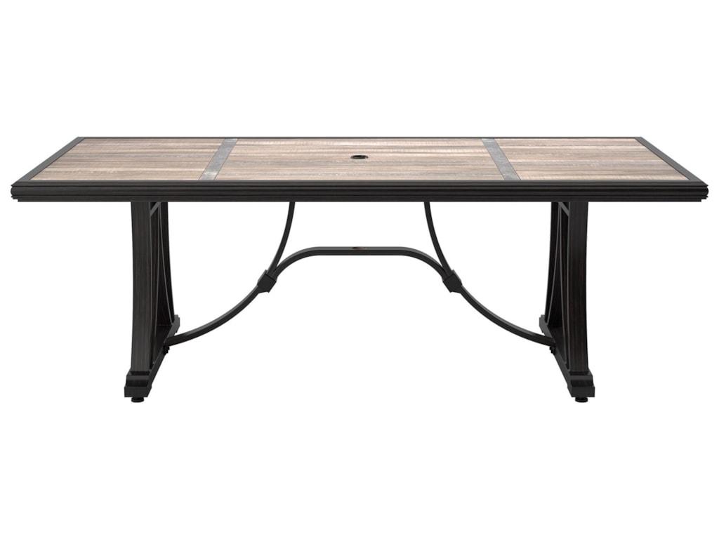 Signature Design By Ashley Marsh Creek Rectangular Dining Table With Signature Design By Ashley Marsh Creekrectangular Dining Table W Umbrella Option