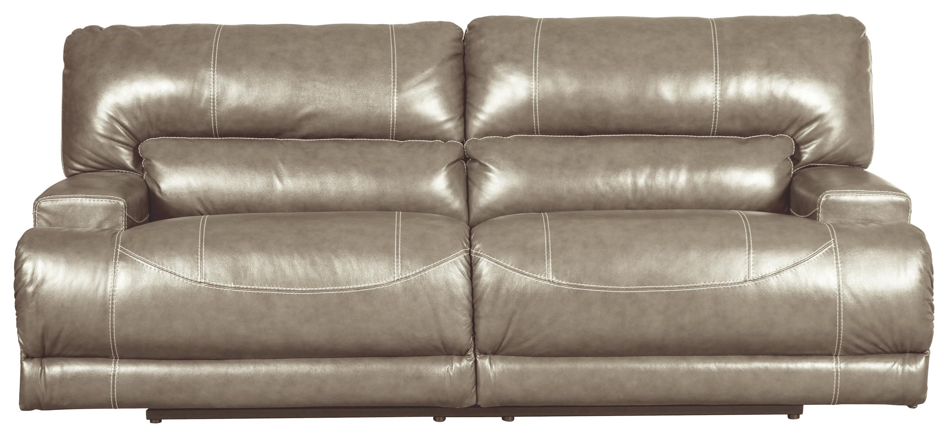 Signature Design By Ashley Mccaskill Contemporary Leather Match 2 Seat Reclining Power Sofa Royal Furniture Reclining Sofas