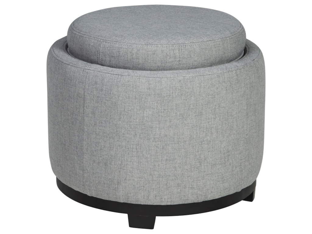 Signature Design By Ashley Menga Round Ottoman With Storage Signature Design By Ashley Mengaottoman With Storage Reversible Tray Top