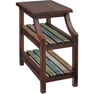 Signature Design By Ashley Mestler Chairside End Table With Colorful Plank Shelves Standard Furniture End Tables