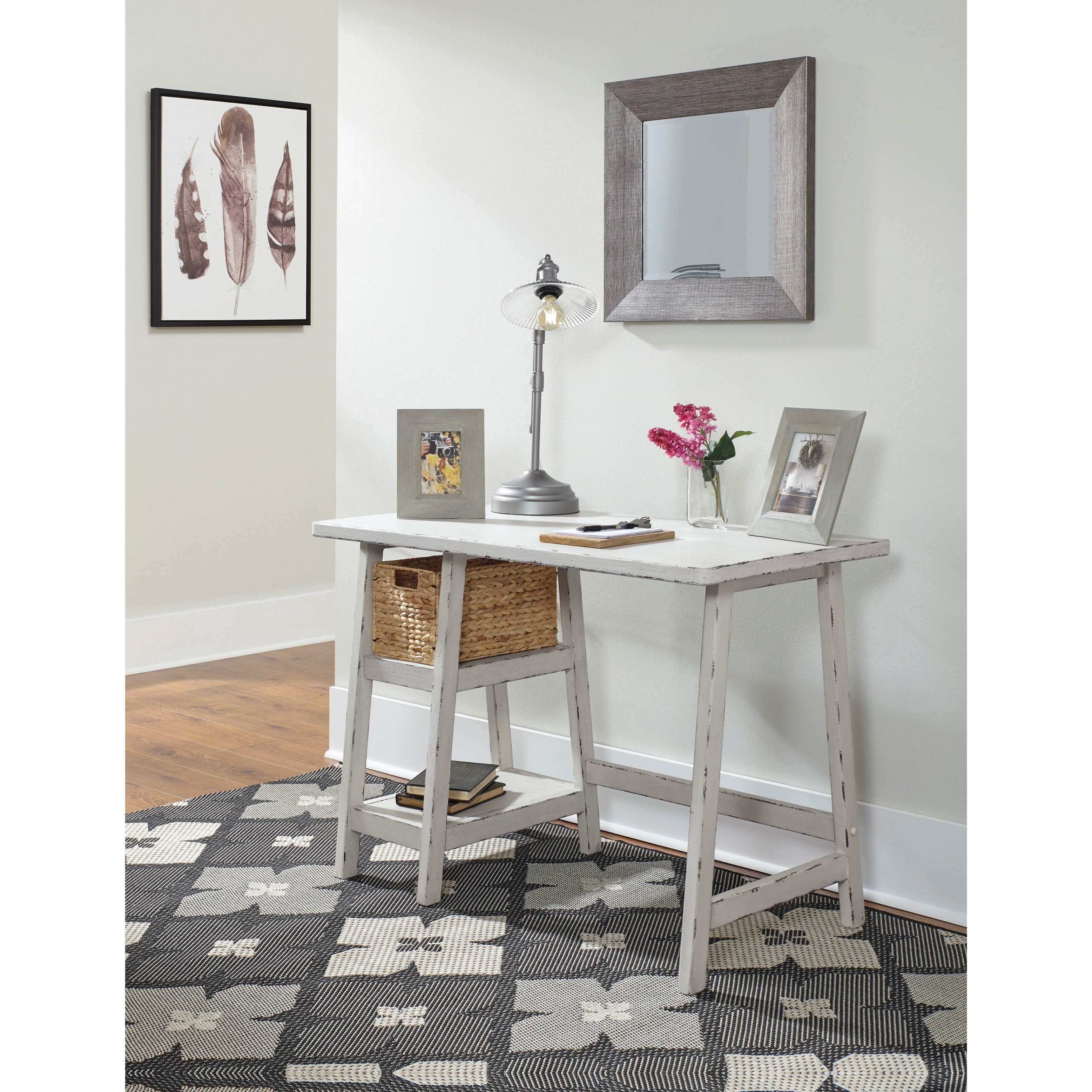 Signature Design By Ashley Home Office Small Desk With Woven