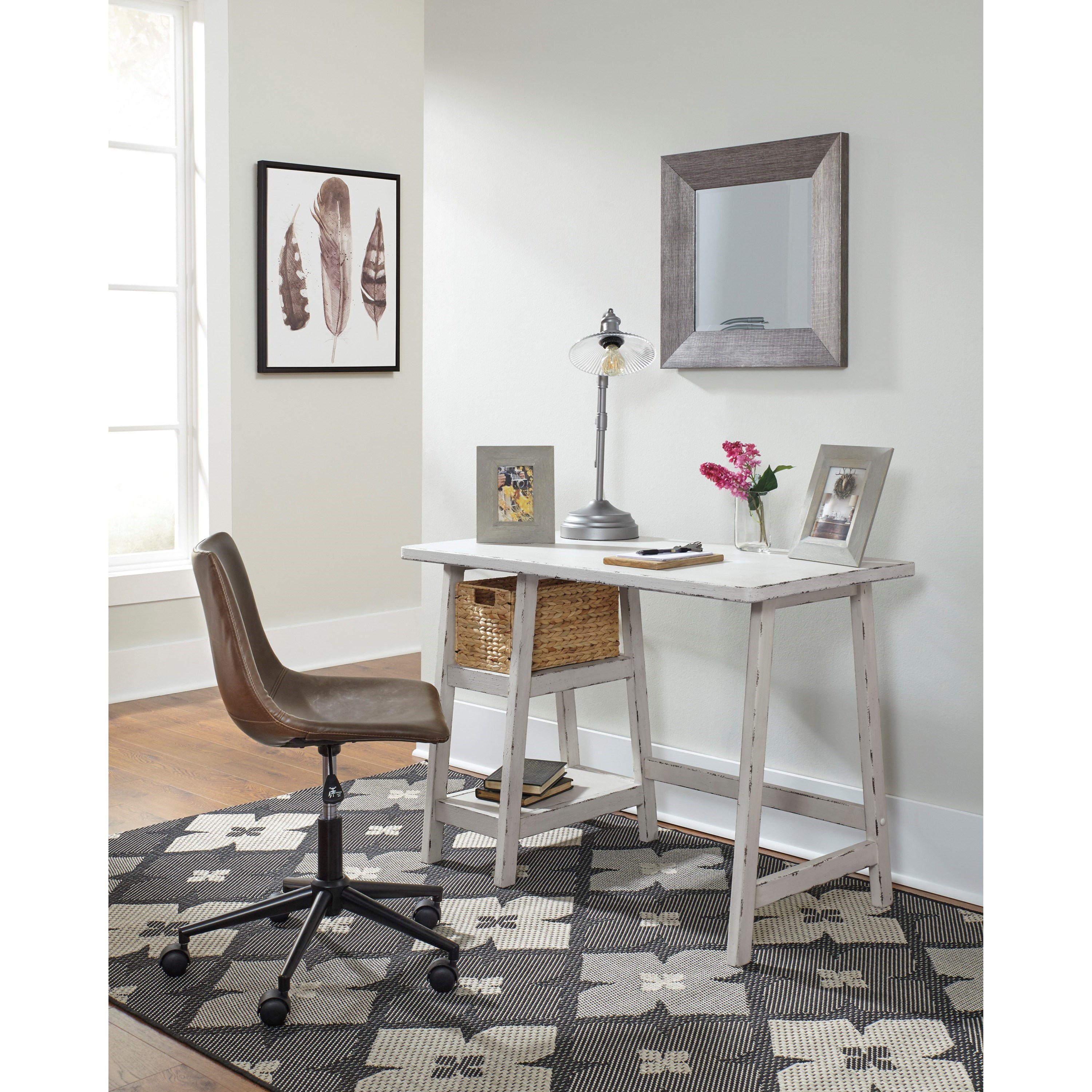 Signature Design By Ashley Home Office Small Desk With Woven