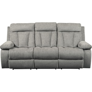 Signature Design By Ashley Mitchiner 7620489 Casual Reclining Sofa With Drop Down Table Furniture And Appliancemart Reclining Sofas