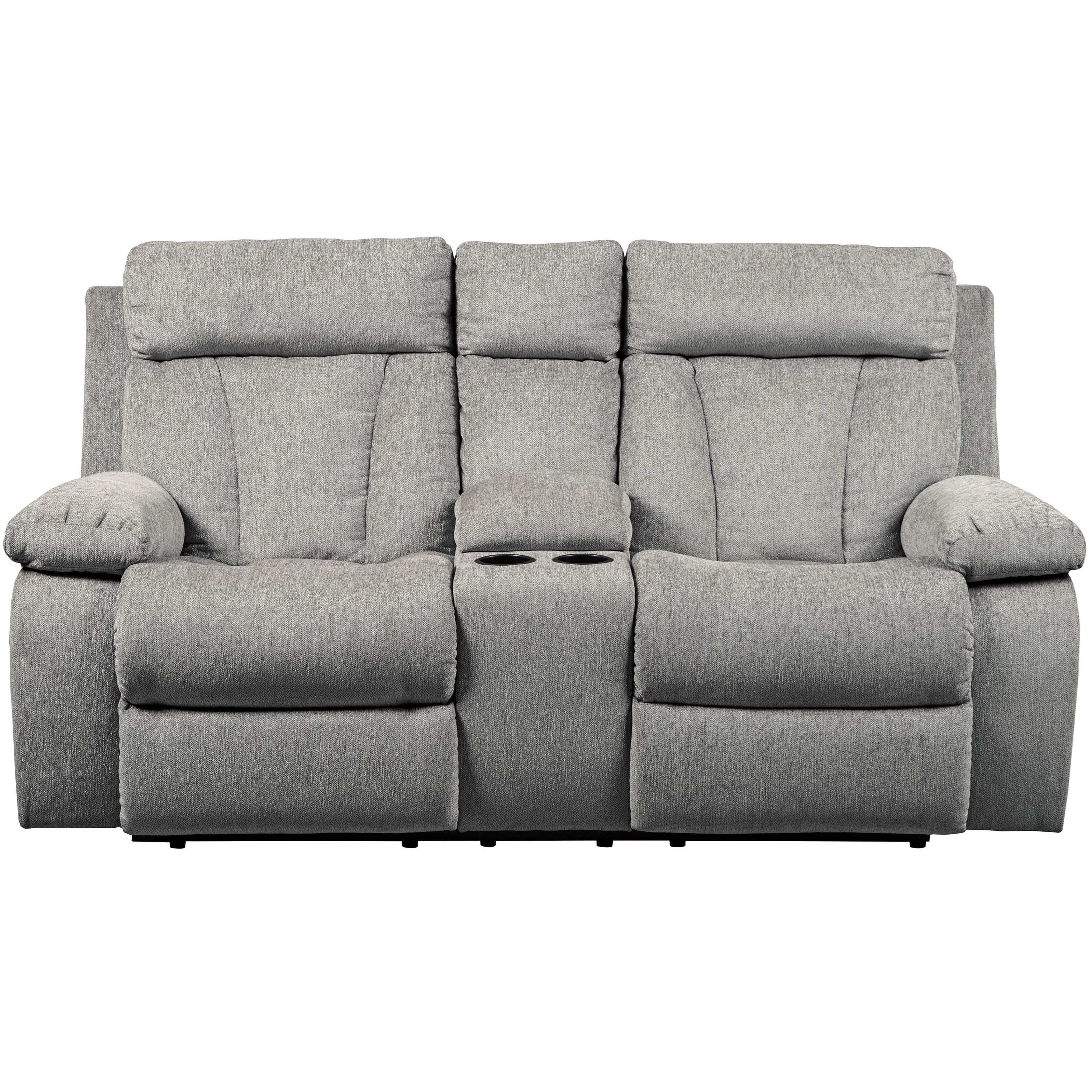 Signature Design By Ashley Mitchiner Casual Double Reclining Love Seat With Console Furniture Superstore Rochester Mn Reclining Love Seats