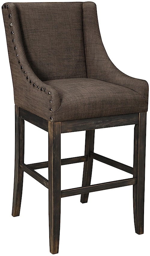 Signature Design By Ashley Moriann Tall Upholstered Barstool With