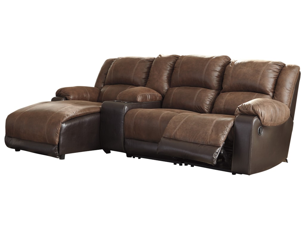 Signature Design By Ashley Nantahala Reclining Chaise Sofa With Nantahala Reclining Chaise Sofa