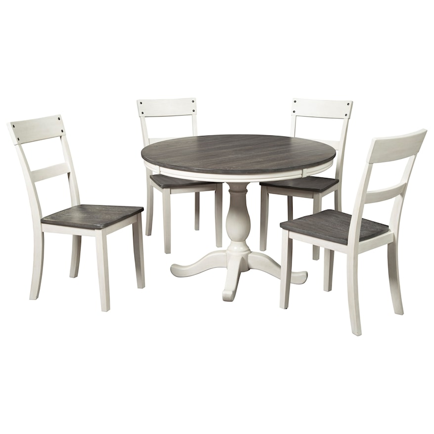 Featured image of post Round Dining Table Set With Leaf : Juniper dell extendable dining table a pretty country style round dining table of wooden materials.