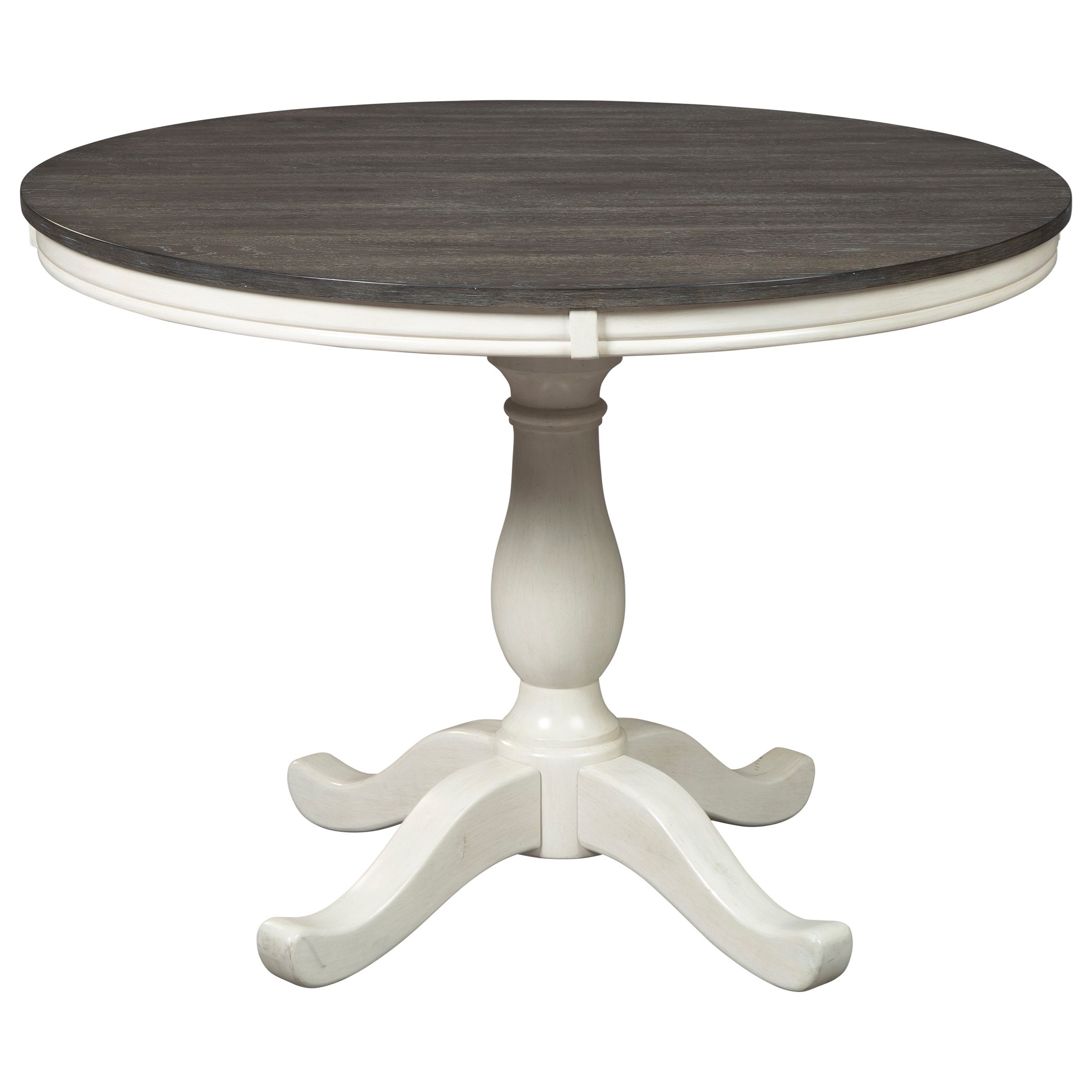 Signature Design By Ashley Nelling Farmhouse Two Tone 5 Piece Round Dining Table Set Conlin S Furniture Dining 5 Piece Sets