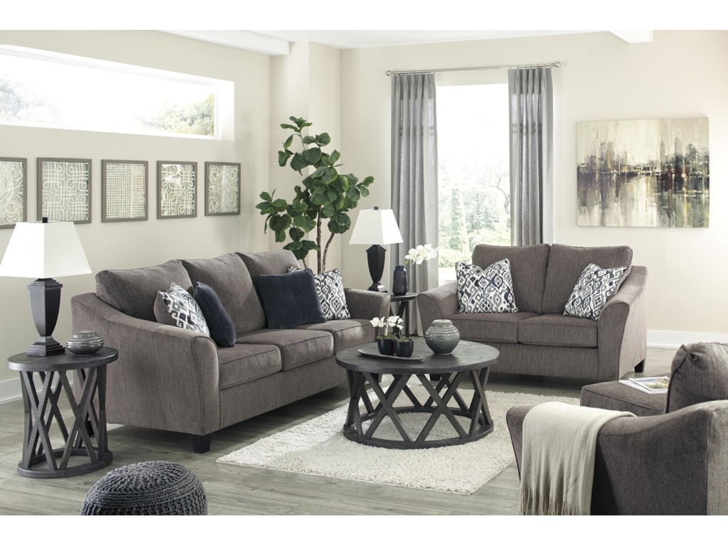 Signature Design By Ashley Nemoli 4580638 35 23 Slate Sofa Ashley Nemoli 4580638 35 23 Slate Sofa