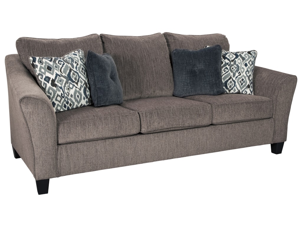 Nemoli Transitional Queen Sofa Sleeper With Flared Arm By Signature Design Ashley At Furniture And Liancemart