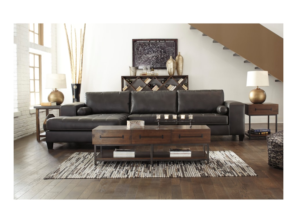 Nokomis Contemporary Faux Leather Sectional With Left Chaise By Signature Design By Ashley At Becker Furniture World Nokomis Contemporary Faux Leather Sectional With Left Chaise By Signature Design By Ashley At Becker Furniture World