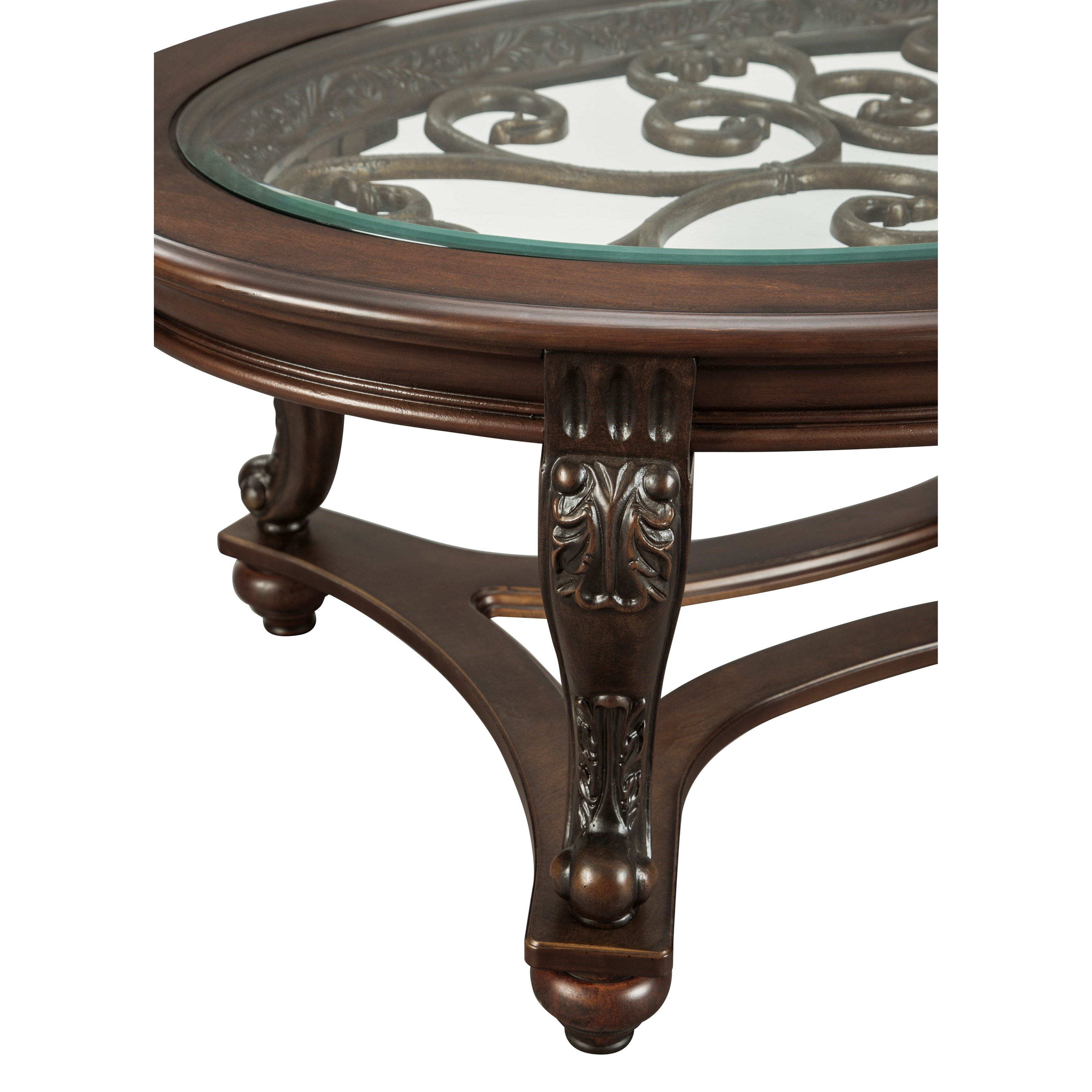 Oval Glass Replacement Coffee Tables Walker Edison Mid Century Modern