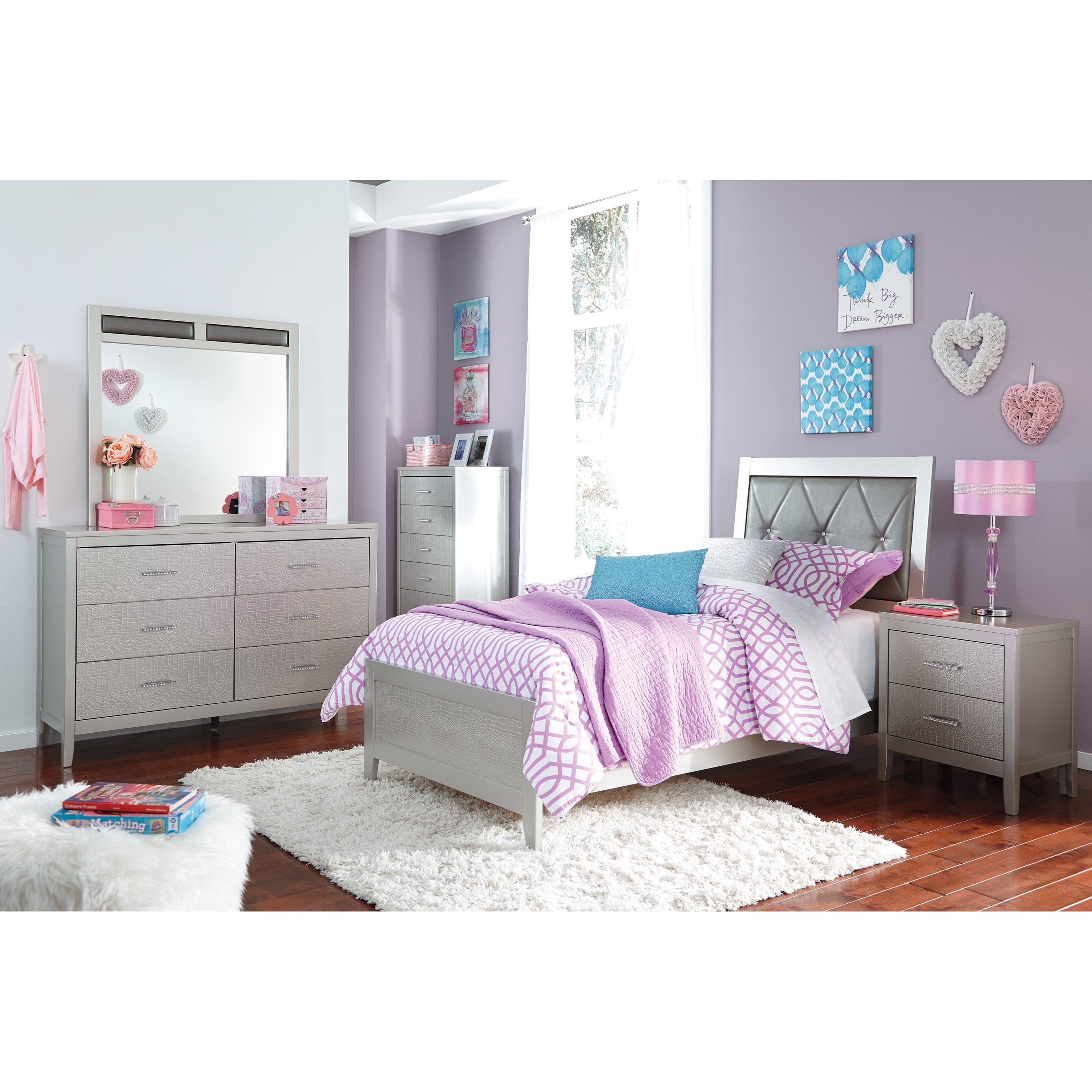 Glam Twin Bedroom Group