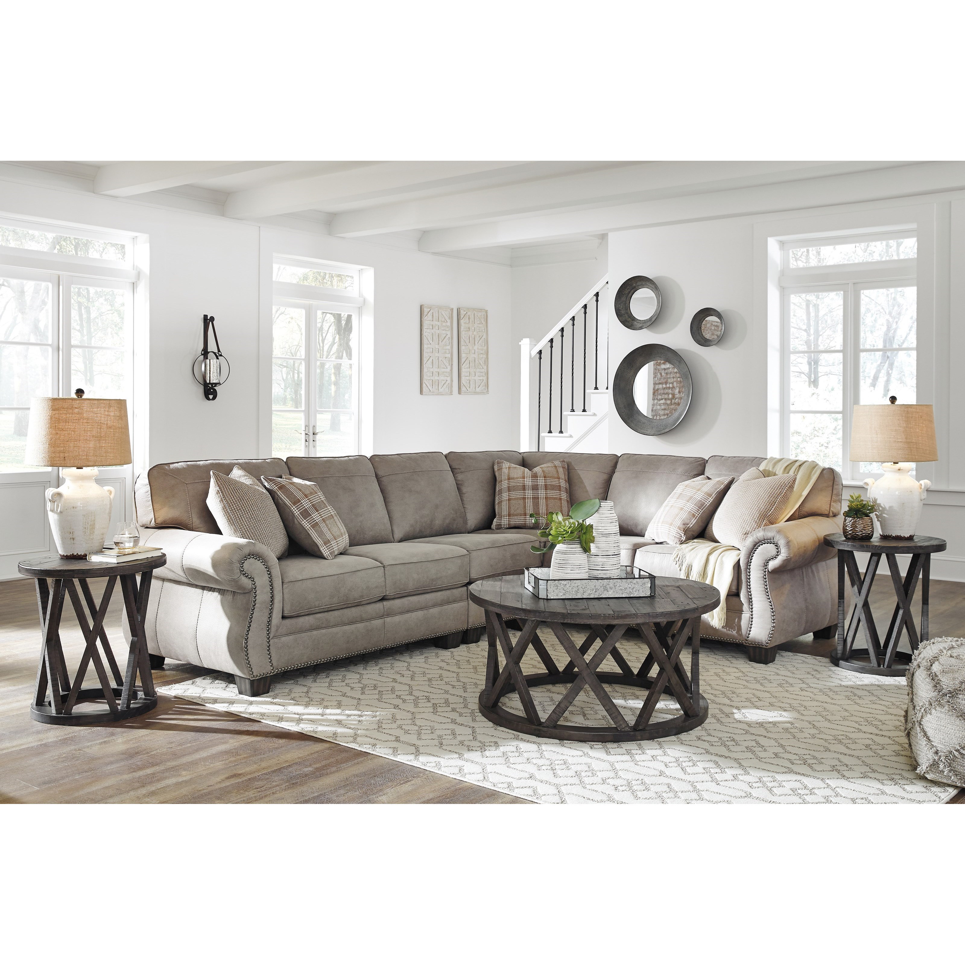 Ashley Signature Design Olsberg 3 Piece L Shaped Transitional