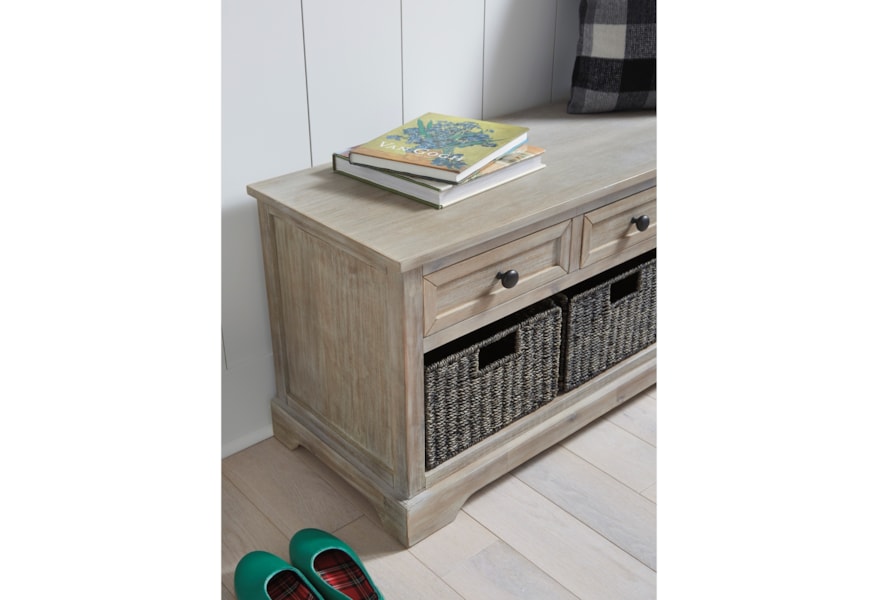 Signature Design By Ashley Oslember A3000198 Storage Bench With 3