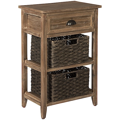 Signature Design By Ashley Oslember Accent Table With 2 Woven Signature Design By Ashley Oslember Accent Table With 2 Woven Baskets