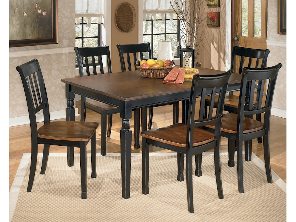 Signature Design By Ashley Owingsville 7 Piece Rectangular Dining Table Set Wayside Furniture Dining 7 Or More Piece Sets