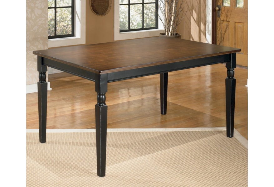Signature Design By Ashley Owingsville D580 25 Rectangular Dining Room Table Northeast Factory Direct Kitchen Tables