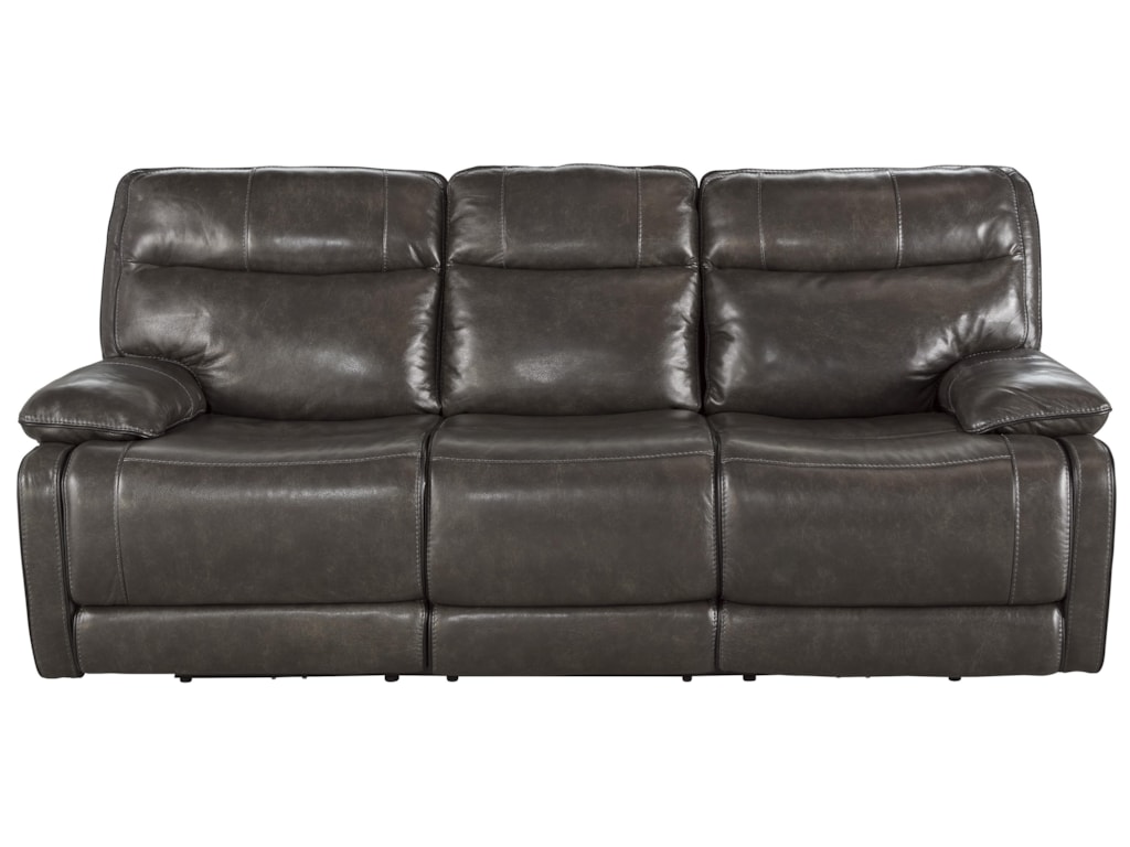 Sleek Leather Match Contemporary Reclining Sofa Ruby Gordon Trendz Sleekreclining Sofa