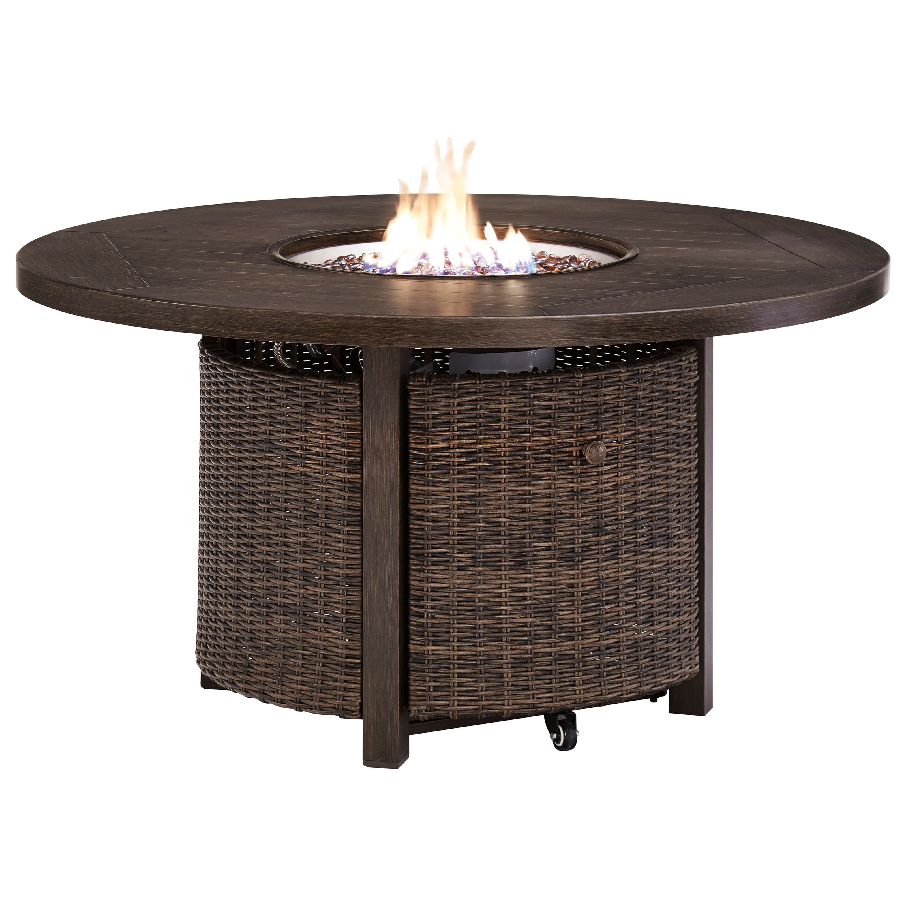Paradise Trail Contemporary Round Fire Pit Table Sadler S Home