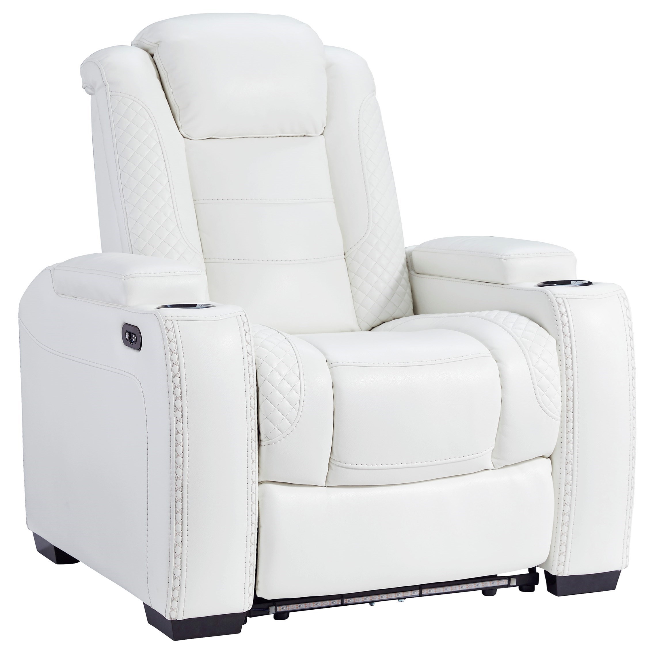 White leather recliner massage chair clearance