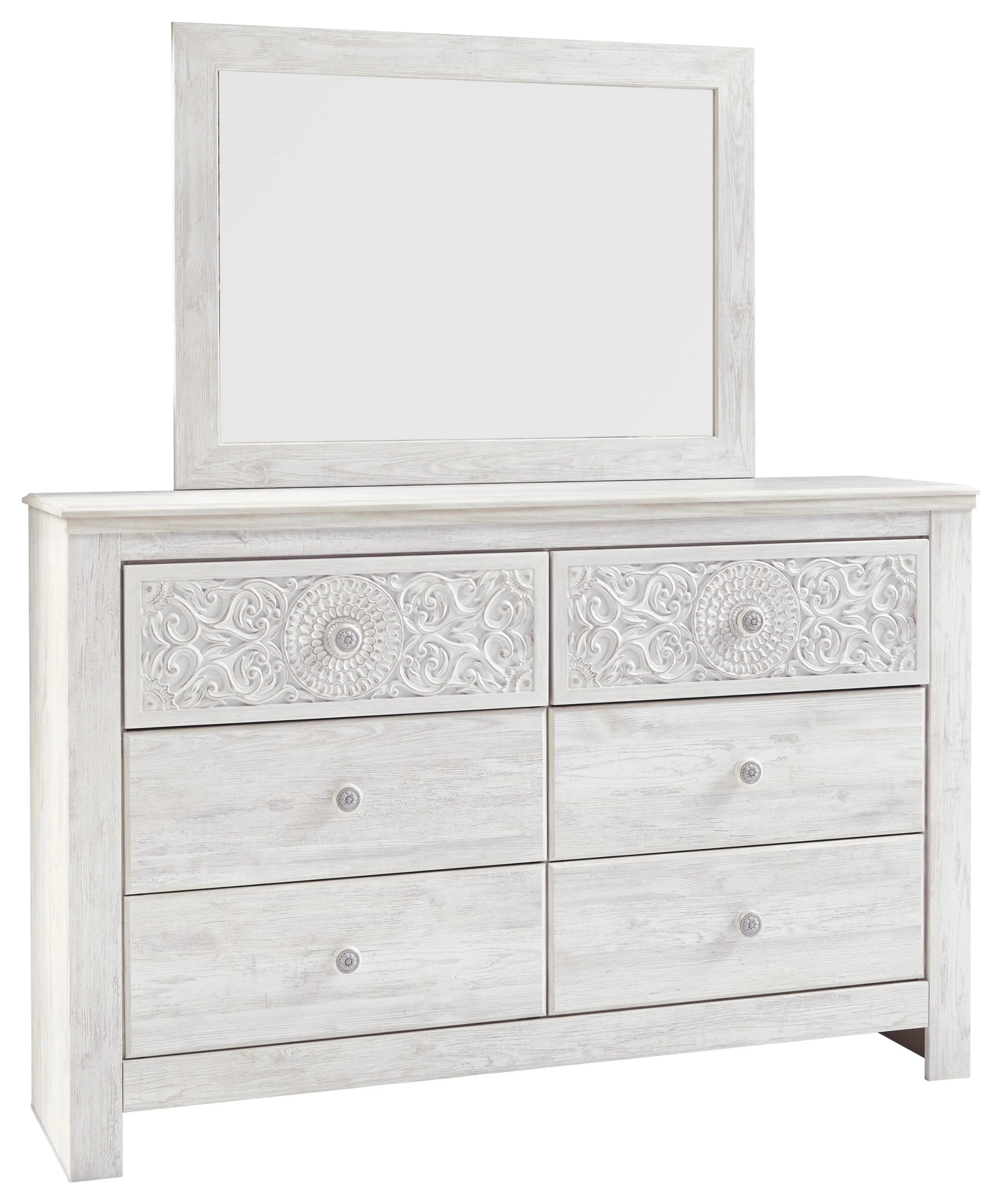 Paxberry White Dresser & Mirror - Kids Dressers and Mirrors
