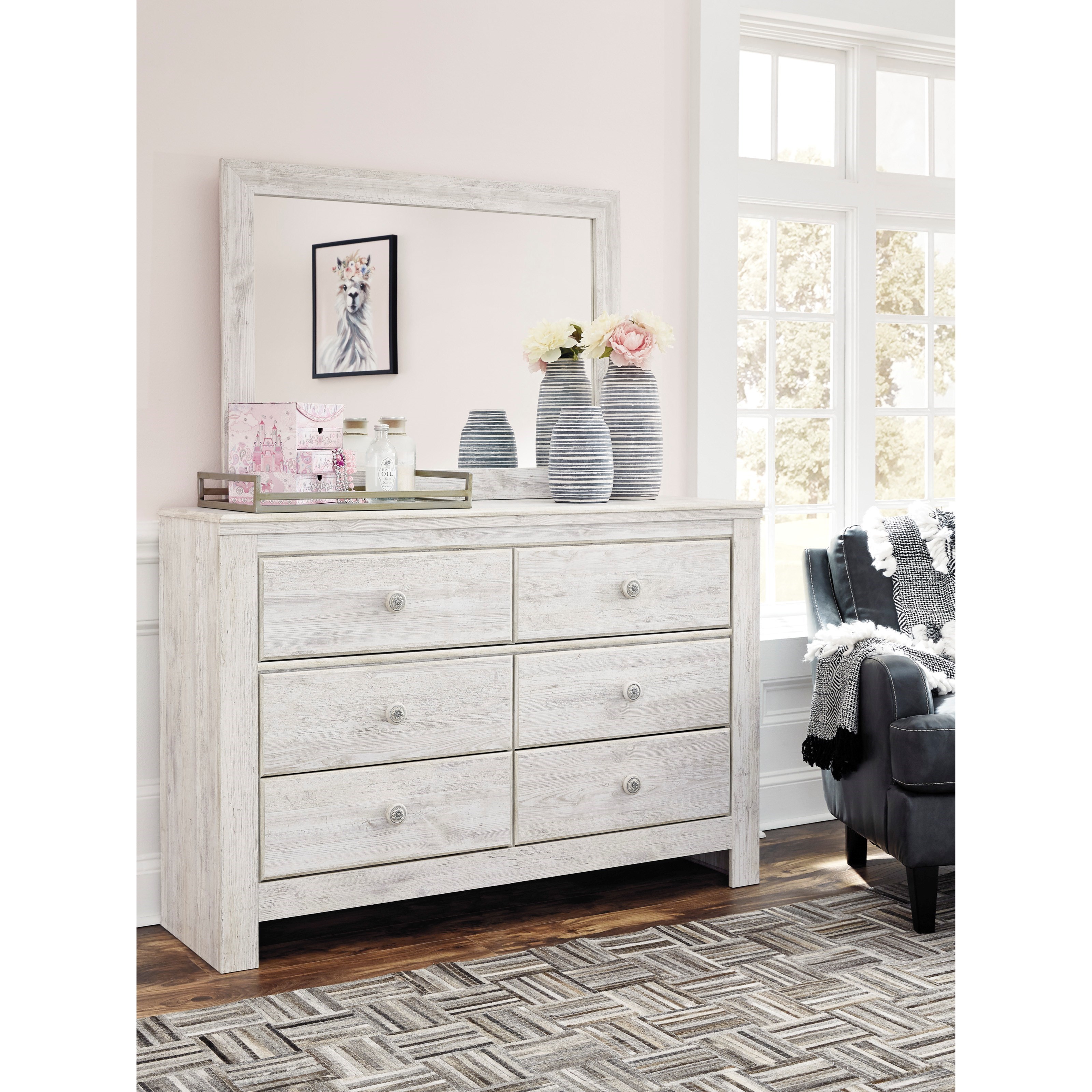 bedroom with mirror
