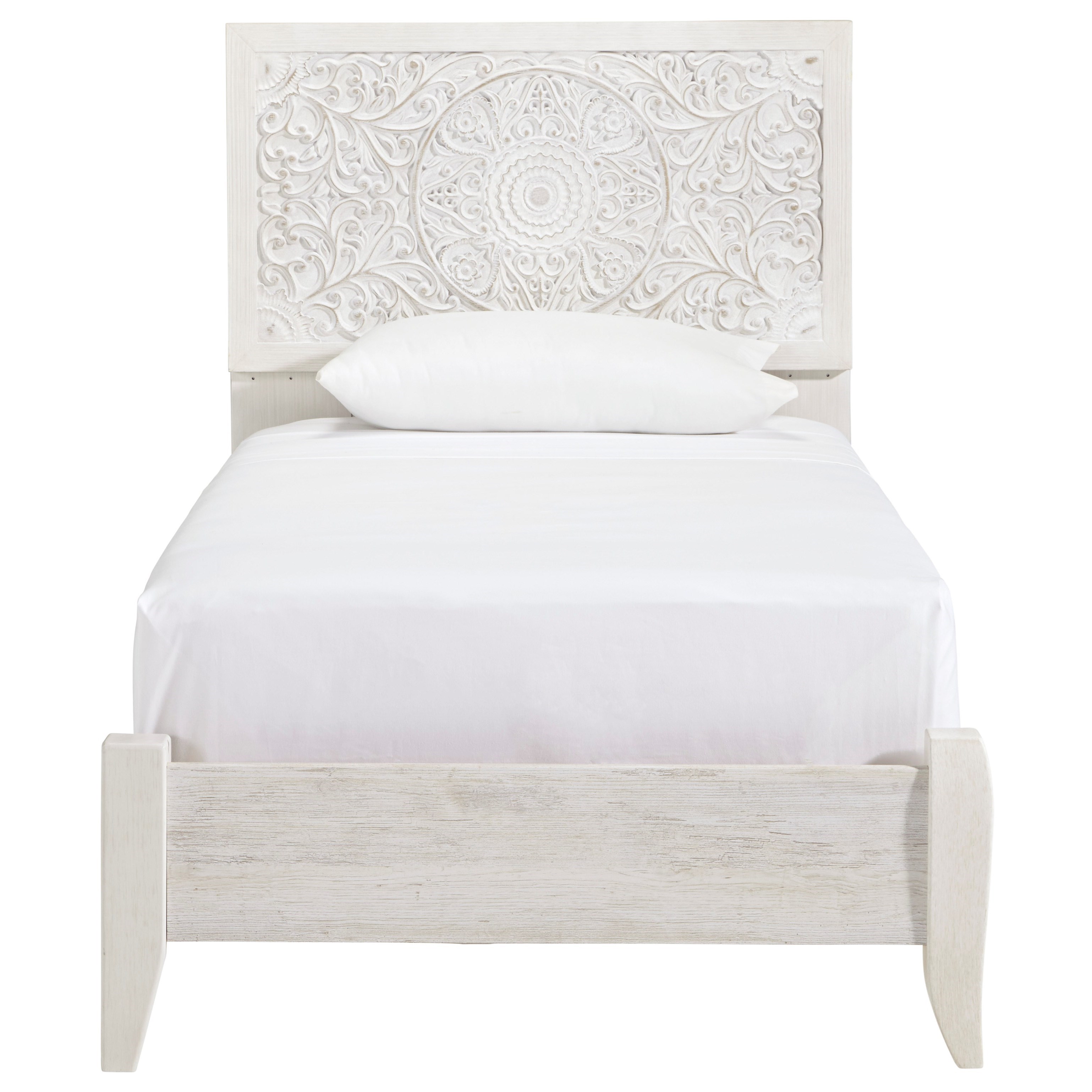 Signature Design By Ashley Paxberry Twin Panel Bed With Carved