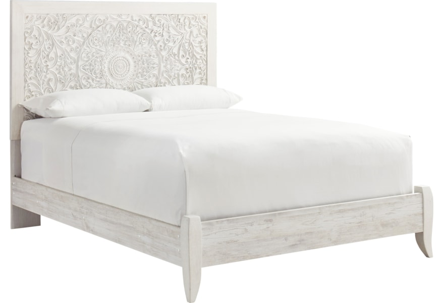 Signature Design By Ashley Paxberry B181 58 56 King Panel Bed With Carved Detail Headboard Northeast Factory Direct Platform Beds Low Profile Beds