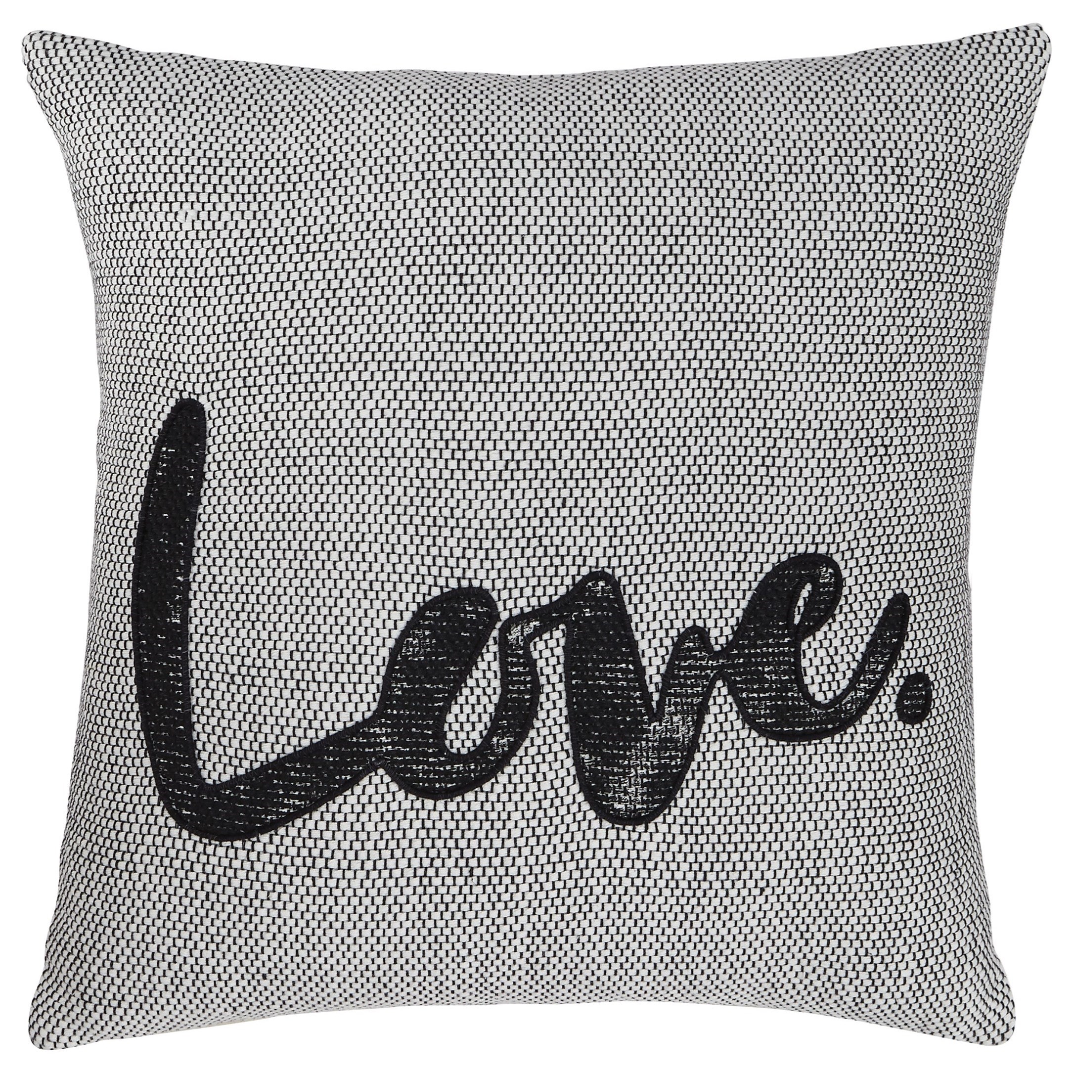 white pillowcase with black trim