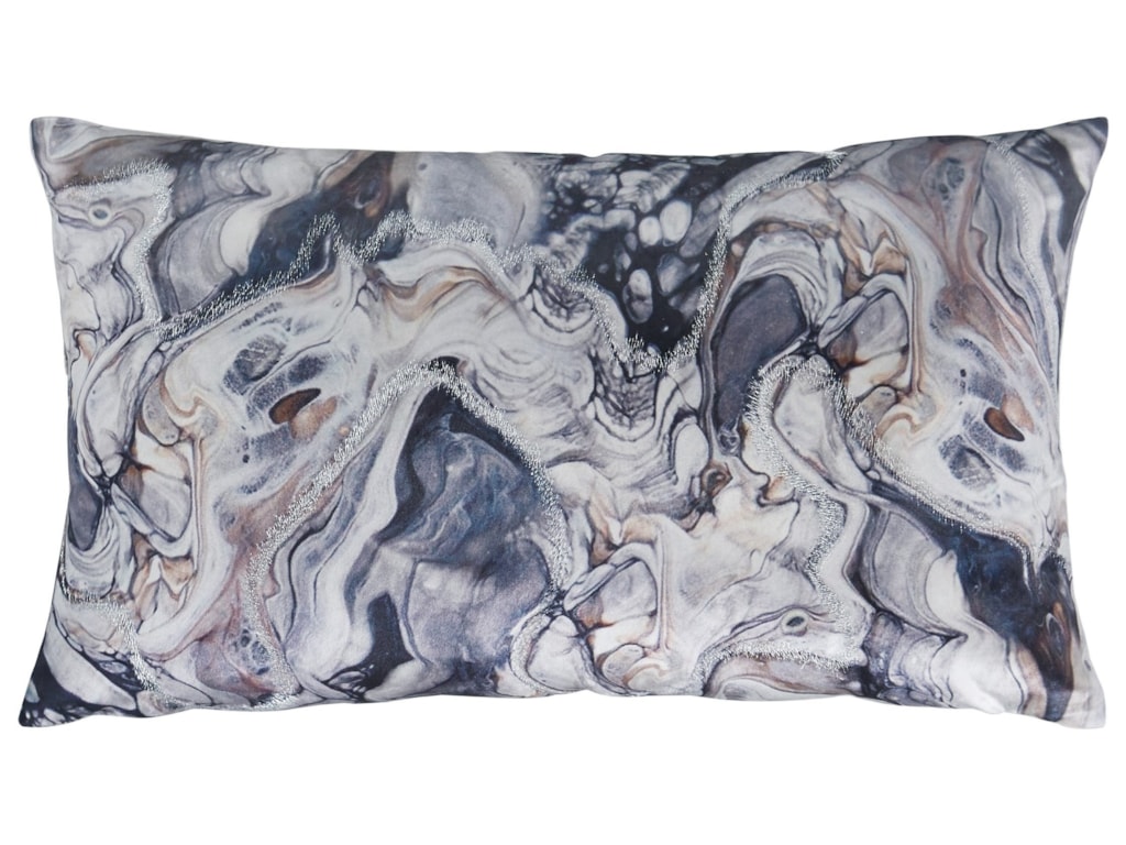 signature design by ashley pillows carissa gray blue pillow