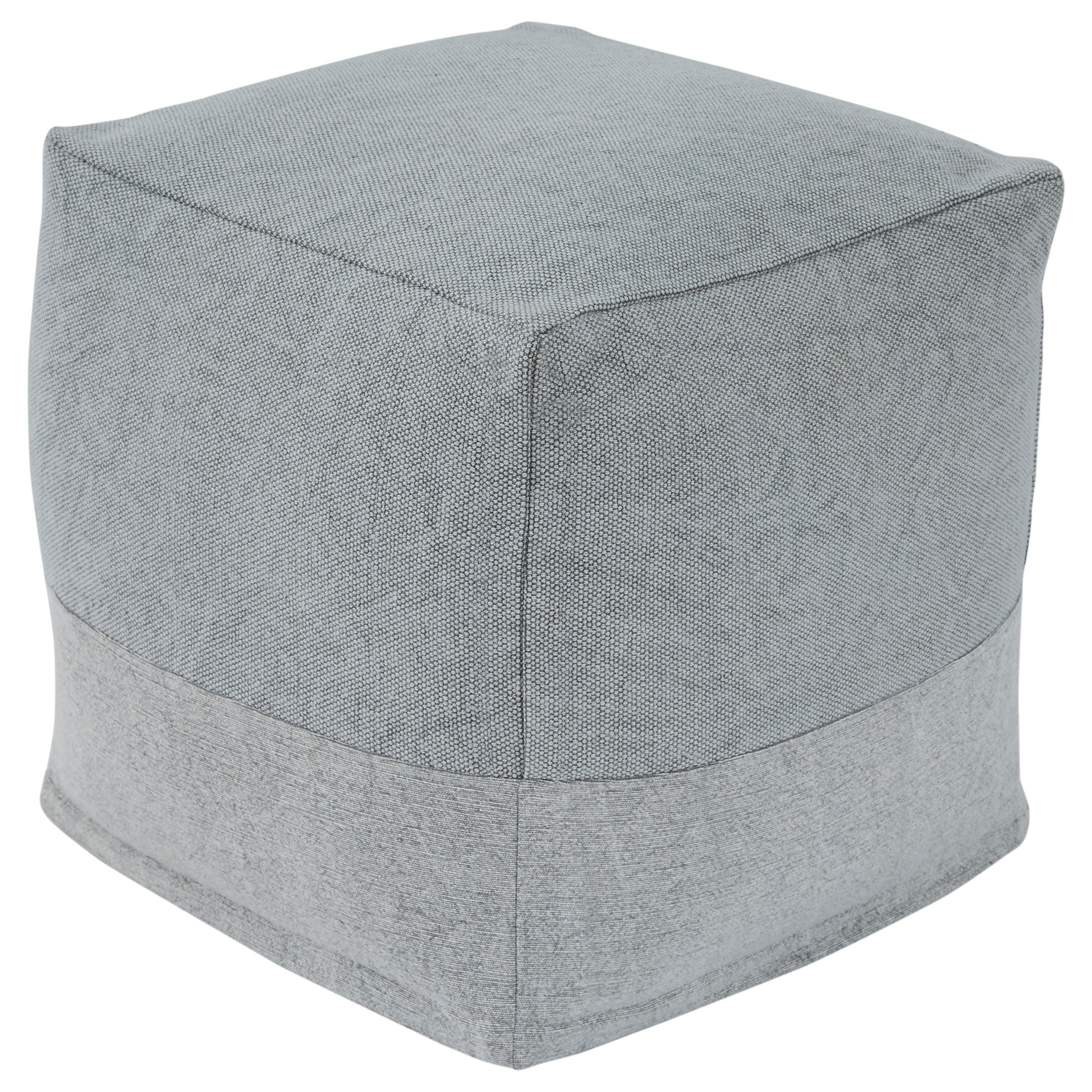 Signature Design By Ashley Poufs Mabyn Gray Pouf Royal Furniture Poufs Woven square pouffe in black and white. royal furniture